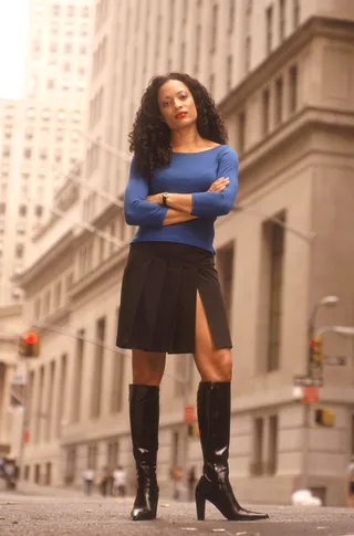 Trading Room Floor - She once worked on Wall Street...on TV. The actress co-starred in a TV series about the world of corporate stock trading entitled "The $treet."  (Photo: Online USA via Getty Images)