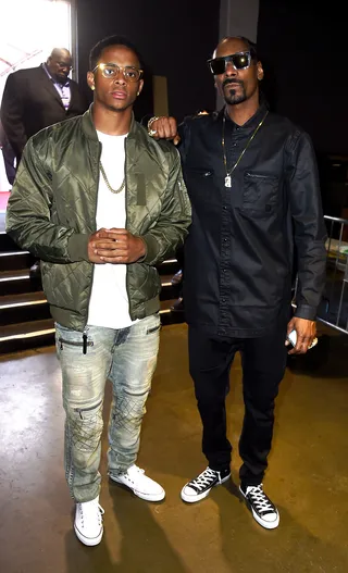 Father and Son - Snoop Dogg and his son Cordell Broadus attend the 2015 iHeartRadioMusic Awards in Los Angeles.(Photo: Frazer Harrison/Getty Images for iHeartMedia)