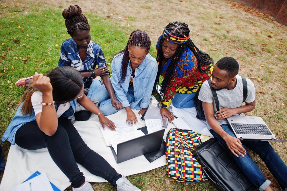 Students sitting