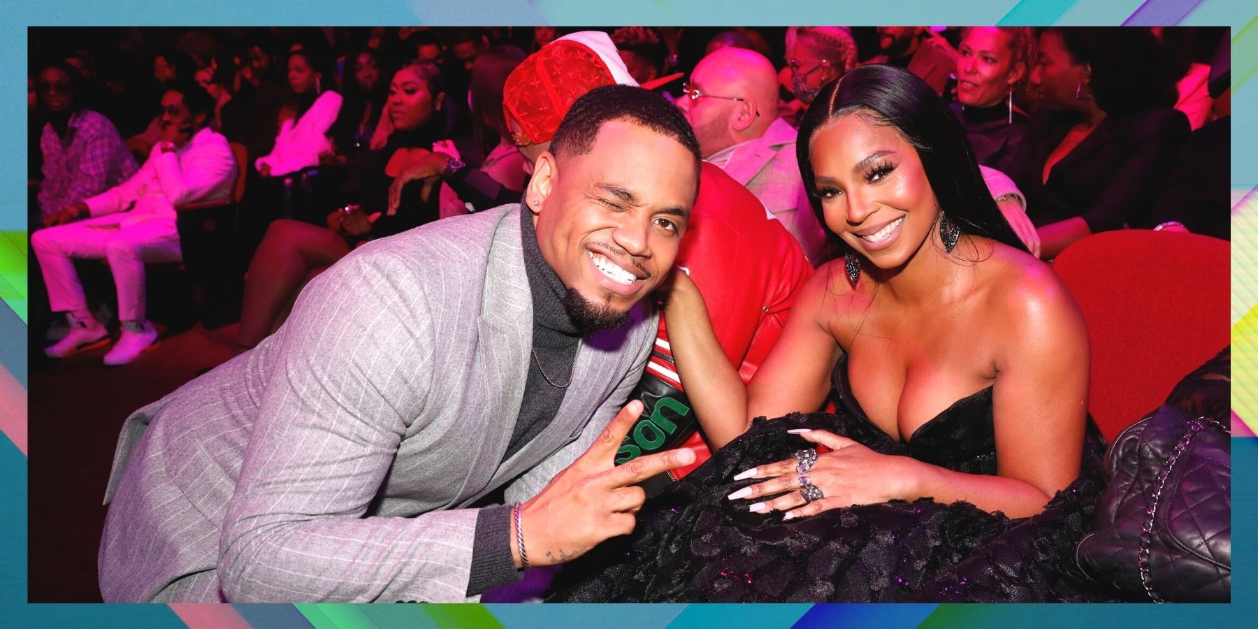 Mack Wilds and Ashanti attend The “2021 Soul Train Awards” Presented By BET at World Famous Apollo on November 20, 2021 in New York City. 