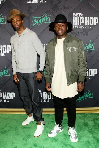 Be Fly - BET's own Samson Styles came through tonight with Marquise Jackson stylin' and profilin'.&nbsp;(Photo: Bennett Raglin/BET/Getty Images for BET Networks)