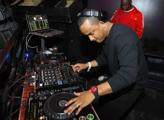 Music Matters - DJ Quick Silva spins in between sets at the BET Music Matters showcase on April 10.(Photo: John Ricard/BET)