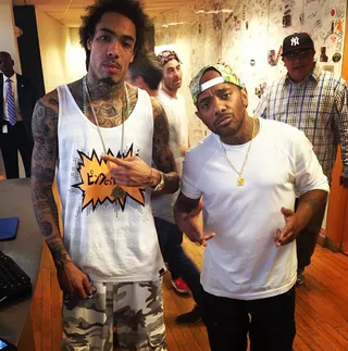 Gunplay @itsgunplay - Gunplay takes this flick with his &quot;idol&quot; Prodigy.&nbsp;(Photo: Instagram via Gunplay)