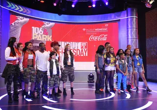 Suspense Builds - W.O.W. competitors Devastation Dance Crew and Professional Allstarz face each other and are clearly anxious about who won the competition.&nbsp;(Photo: John Ricard / BET)