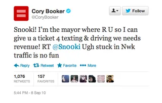 Busted! - (Photo: Twitter via @CoryBooker)