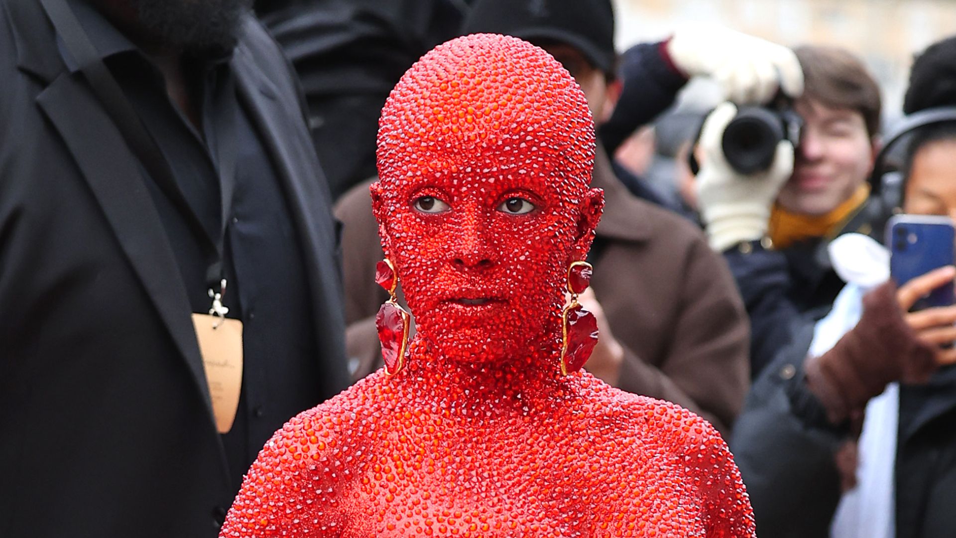 Doja Cat attends the Schiaparelli Haute Couture Spring Summer 2023 show as part of Paris Fashion Week on January 23, 2023 in Paris, France. 