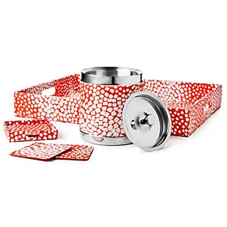 For the Mom Who Likes to Entertain - Set the bar high with this spotted Diane von Furstenberg barware set. It’s sure to brighten any entertaining occasion.  (Photo: Courtesy Bloomingdale's)