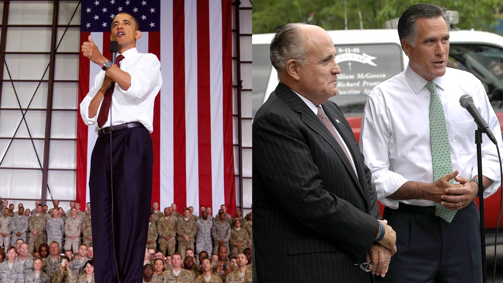 Newt Gingrich ended the “truly wild ride” that was his presidential campaign. Although Texas Rep. Ron Paul is still hanging in, he was silent while Team Obama duked it out with Team Romney on issues from the economy to the death of Osama Bin Laden — Joyce Jones &nbsp;&nbsp;(Photos: REUTERS/Kevin Lamarque; John Moore/Getty Images)