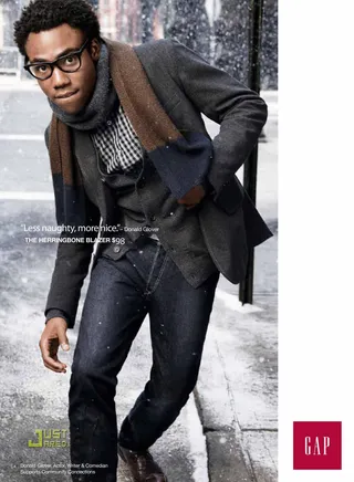 Childish Gambino - Rapper Childish Gambino — aka actor-comedian Danny Glover — spoke about the importance of charity in a commercial for Gap's holiday campaign in 2010.&nbsp;  (Photo: Courtesy Gap)