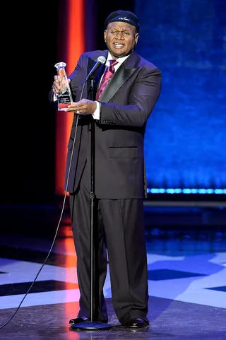 Iconic Laughs - George Wallace accepts the Centric Icon Award — an award so highly prized that Jerry Seinfeld and Chris Rock tipped their hats upon learning he was the recipient.  (Photo: Earl Gibson III/Getty Images for Centric)