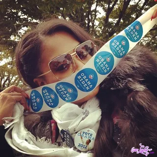 La La Anthony (@LaLa) - "I got his back...VOTE TODAY! It's now or never." (Photo: courtesy iamlala.com)