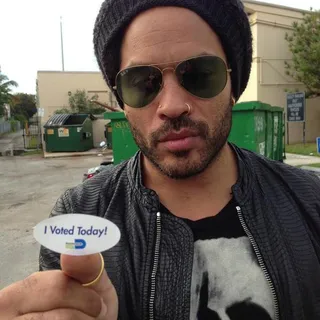 Lenny Kravitz (@LennyKravitz) - "I voted. Go #vote"  (Photo: Courtesy Instagram)