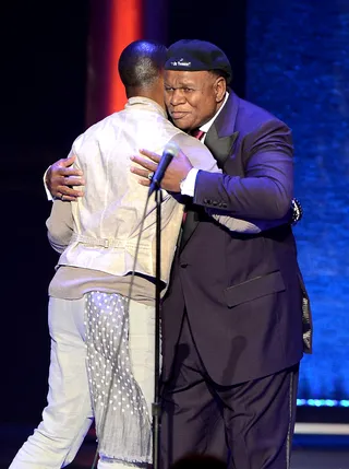 He Loves You (And There's Absolutely Nothing You Can Do About It) - Bill Bellamy returns the love to George Wallace. The old-school comedian has been a huge inspiration and his Las Vegas comedy shows are known for their feel good humor.  (Photo: Earl Gibson III/Getty Images for Centric)&nbsp;