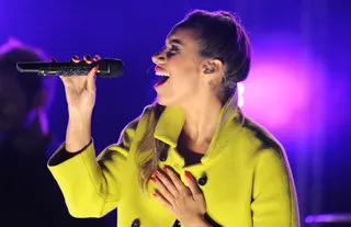 Turn on the Lights - Leona Lewis performs at the Oxford Street Christmas Lights ceremony in London.(Photo: Stuart Wilson/Getty Images)