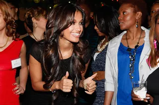 Two Thumbs Up - 106 &amp; Park co-host Rocsi Diaz attends the Petals-N-Belles Limitless 2012 one-year anniversary event at Greenhouse in New York City.   (Photo: Cindy Ord/Getty Images)