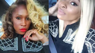 Shateria Moragne and Skrawberry - Again Shateria found herself in the same Balmain piece as another one of Rick Ross's rumored boos. She wears the embellished top like a boss in this selfie.  (Photos from left: Shateria Moragne, Skrawberry via Instagram)