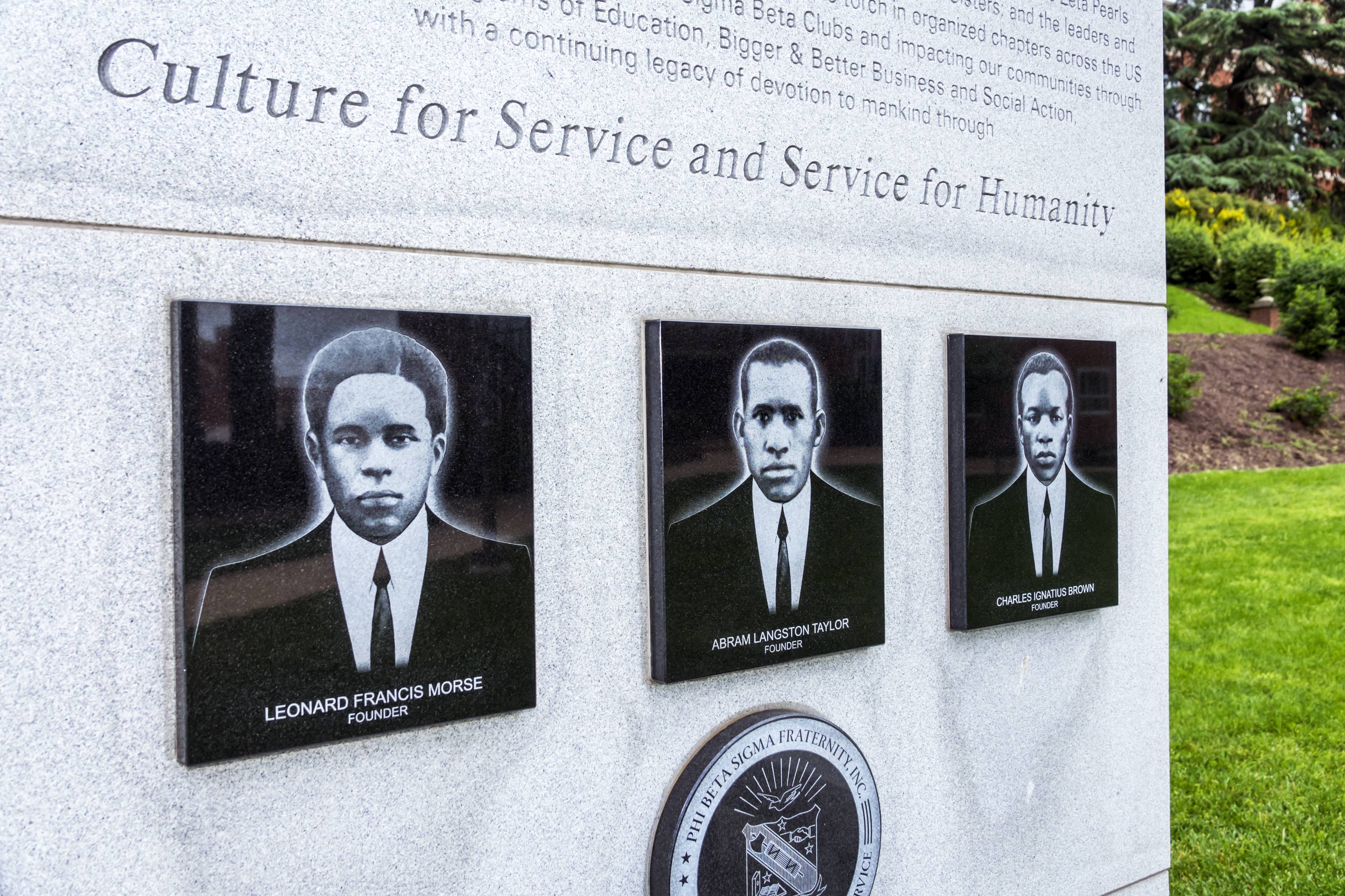 Washington DC, District of Columbia, Howard University, historically black college, campus, higher education, Phi Beta Sigma Centennial, monument, fraternity, founders,