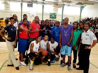 Norfolk State University&nbsp; - US Air Force reps with the 2-on-2 Teams.(Photo: BET)