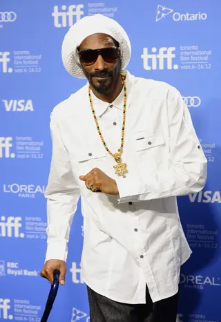 Snoop Dogg @SnoopDogg - Tweet: &quot;speakn of which. make sure ur all registered 2 vote - do it here: bit.ly/U8bMTh #nudoknowthat!!!!&quot;Snoop endorses President Obama and encourages his fans to get registered for the election.(Photo by Jason Merritt/Getty Images)