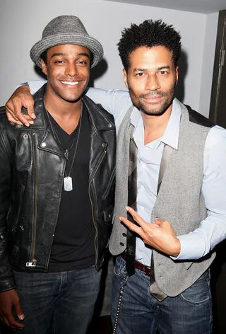 The Crooners - Music Matters artist Austin Brown and R&amp;B singer Eric Bonet attend the Music Choice sponsored "An Evening of Diversity in Style" event at Highline Ballroom in New York City.&nbsp;(Photo: PNP/ WENN.com)