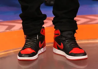 Air Jordan 1 Retro High - Air Jordan Retro 1 High – Black/Red&nbsp; (Photo: Bennett Raglin/BET/Getty Images)