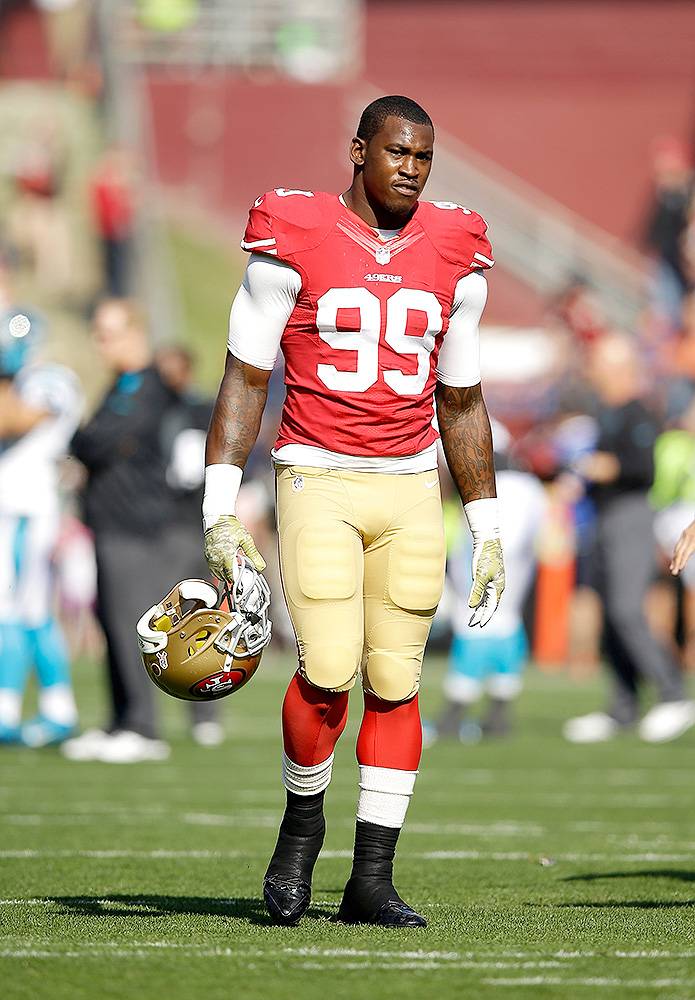 San Francisco 49ers, Aldon Smith, false bomb threat