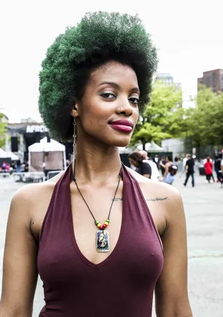 It's Not Easy Being Green - It takes real confidence to be able to wear such a vibrant hair hue as green. Take a walk on the wild side and try a shocking shade. (Photo: Krista Schlueter / BET)
