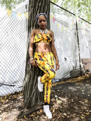 Island Vibes - Take a cue from the islands and spice up your Labor Day look with a tropical two-piece as seen here. (Photo: Krista Schlueter / BET)