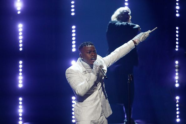 LOS ANGELES - MARCH 14: DaBaby performing at THE 63rd ANNUAL GRAMMYÂ® AWARDS, broadcast live from the STAPLES Center in Los Angeles, Sunday, March 14, 2021 (8:00-11:30 PM, live ET/5:00-8:30 PM, live PT) on the CBS Television Network and Paramount+. (Photo by Francis Specker/CBS via Getty Images)