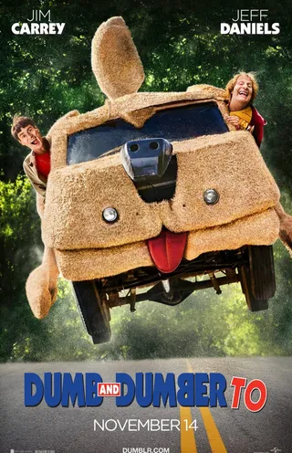 Dumb and Dumber To: November 14 - The wait is finally over! Twenty years after our loveable dimwits set out on their first adventure, they head out in search of one of their long lost children in the hope of gaining a new kidney. Jim Carrey and Jeff Daniels reprise their classic roles for this long-anticipated sequel.   (Photo: Universal Pictures)