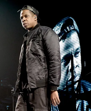 Still Going Strong - Jay Z hits the stage for his Magna Carter World Tour at the Staples Center in Los Angeles. (Photo: Kevin Winter/Getty Images)