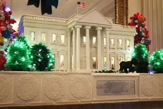 Good Enough to Eat - The White House chefs created this gingerbread house displayed in the State Dining Room of the White House.(Photo: Alex Wong/Getty Images)