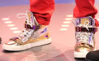 Space Jam - Quavo's sneakers are out of this world! (Photo: Bennett Raglin/BET/Getty Images)