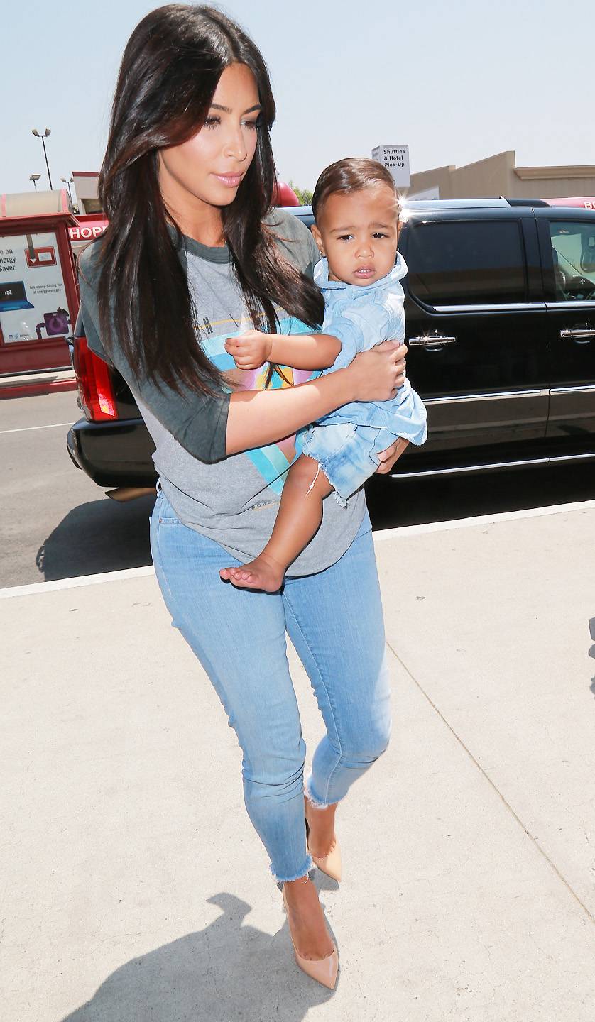 Kim Kardashian North West Bob Hope Airport