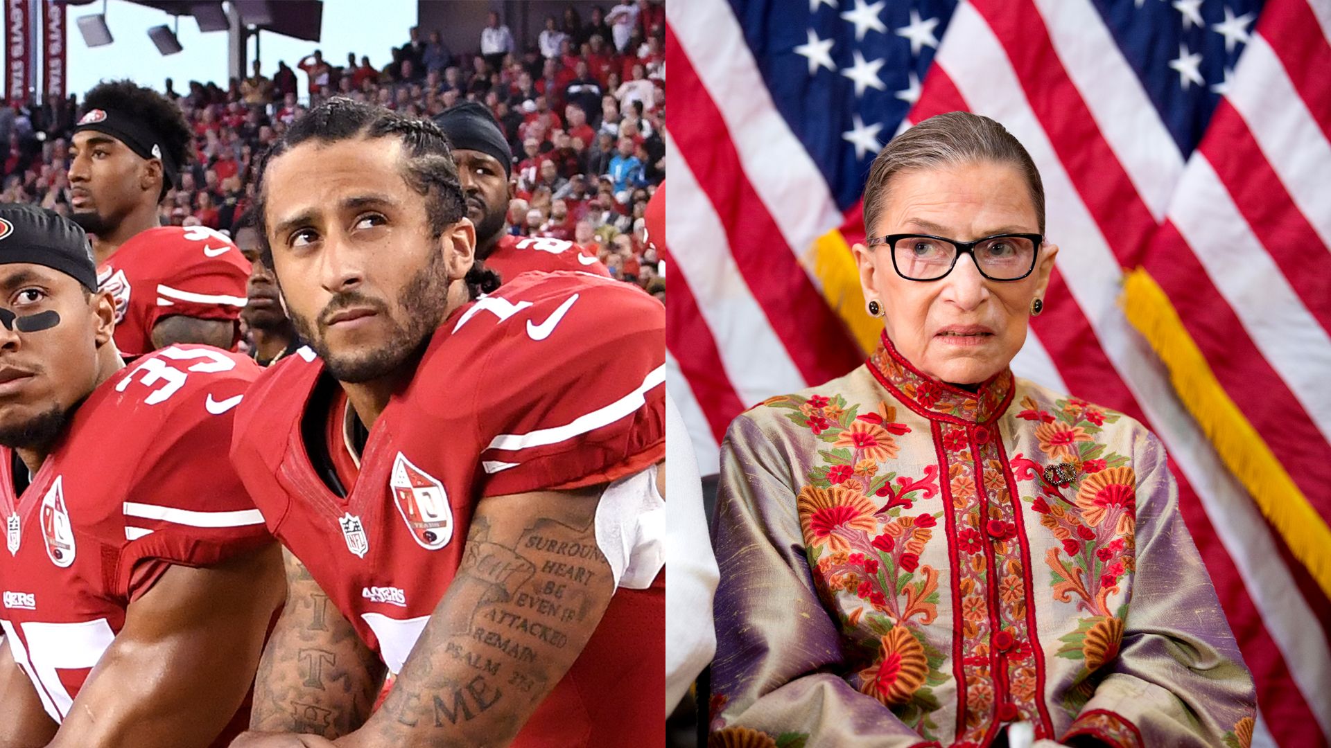 Watch Supreme Court Justice Ruth Bader Ginsburg Calls Colin Kaepernick