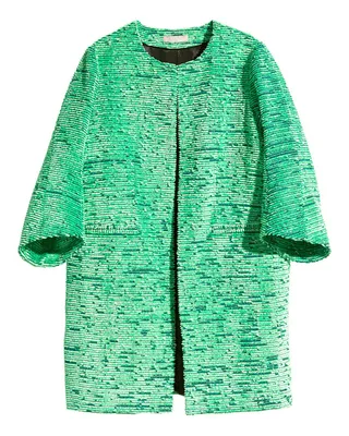 H&amp;M Jacquard-Weave Coat ($129) - Want to rock this minty green straight-cut coat? Go for it! Everyone will thank you for adding some color to their lives this winter. (Photo: H &amp; M)