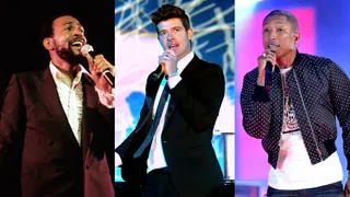 Robin Thicke and Pharrell Williams - There may be some "Blurred Lines" about the origins of Thicke and Williams' mega-hit. The family of R&amp;B legend Marvin Gaye claim the superstars stole huge chunks of Gaye's song "Got to Give It Up" and repurposed it for their chart topper. A judge seems to think Gaye's kin at least have a case — he rejected Thicke and Williams' appeal to dismiss the case and is sending it to trial.  (Photos from Left: David Redfern/Redferns, Jamie McCarthy/Getty Images, Mike Coppola/Getty Images)