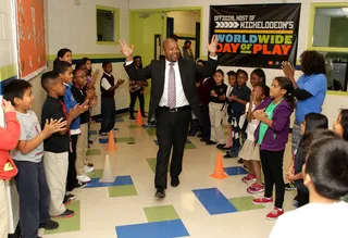 Good Vibes - Power 88 KCEP Radio General Manager Craig Knight feeling the energy.   (Photo: Leon Bennett/BET/Getty Images for BET)