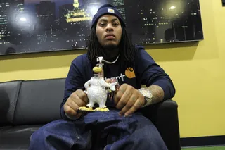 Waka Flocka (@WakaFlockaBSM)&nbsp; - TWEET: &quot;WISH IT WAS ME ... MY F****** RIGHT HAND IS GONE.&quot;Waka Flocka Flame responds to the death of his childhood friend and fellow rapper Slim Dunkin.&nbsp;(Photo: John Ricard/BET)