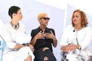 Meagan Good (center) - &nbsp;Meagan Good (center) (Photo: Phelan Marc/BET)&nbsp;