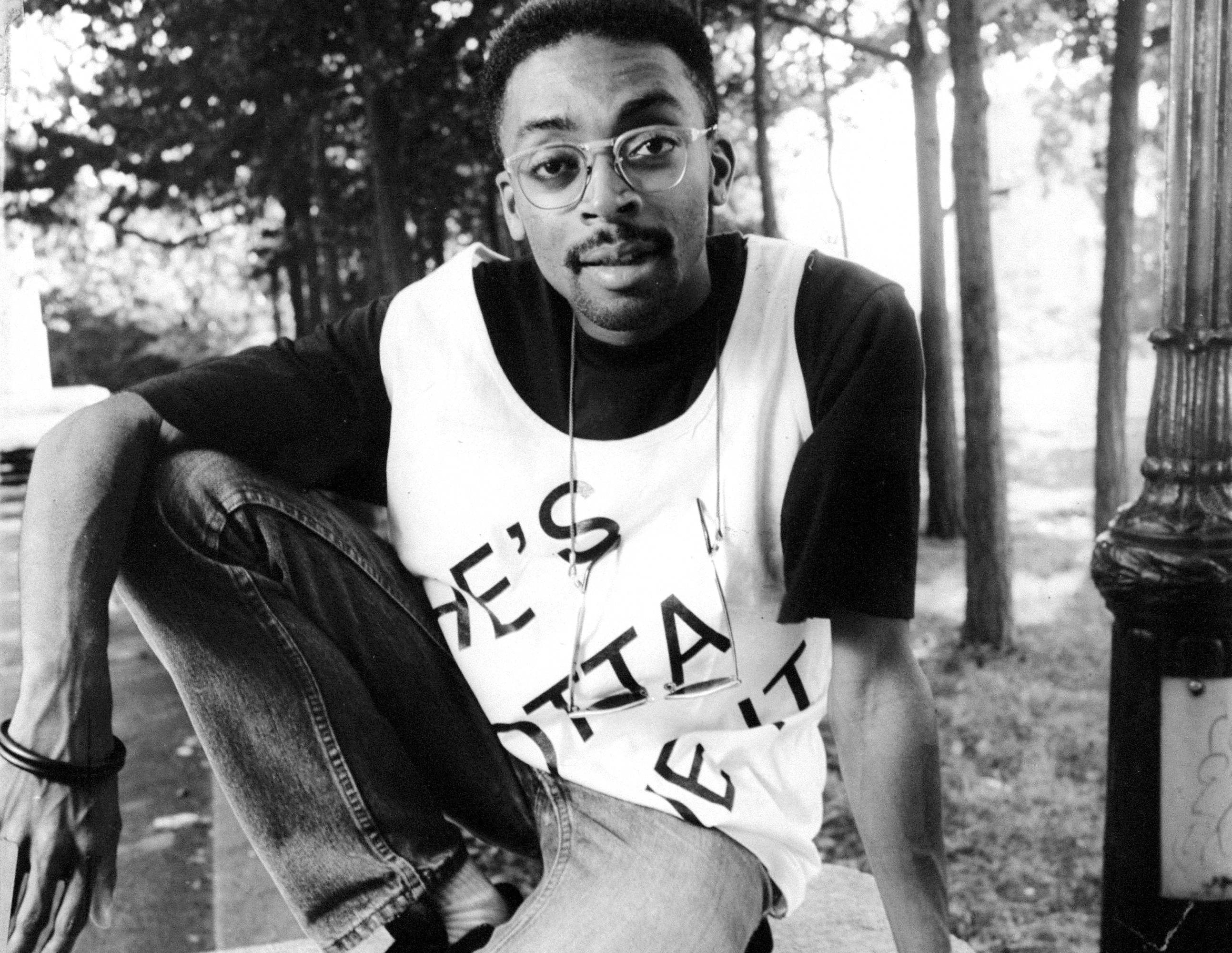 UNITED STATES - NOVEMBER 18:  Spike Lee wearing a T-shirt from his movie "She's Gotta Have It."  (Photo by NY Daily News Archive via Getty Images)