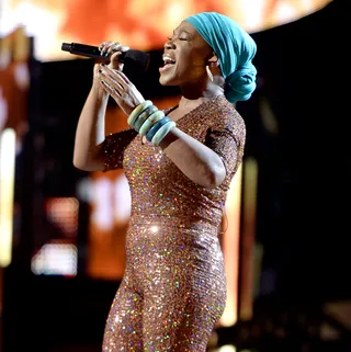 India.Arie - Singer songwriter India.Arie's earthy and folk-inspired songs have endeared the singer to her legions of fans. Writing hit songs like "Video" and "I Am Not My Hair" has showed Arie's musical versatility through five studio albums. She and singer-songwriter Mann continue to redefine themselves as trailblazers in their genres.  (Photo: Kevin Winter/Getty Images for BET)