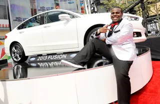 Brand New Ride - "Rollin' With Ford and the BET Awards" winner Byron Keaton was extra excited to win the car. (Photo: John Ricard/Getty Images for BET)