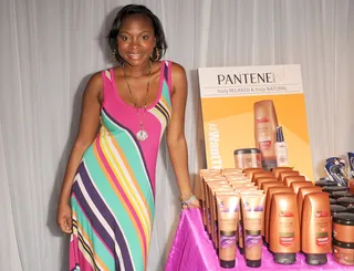 Pantene Pro-V - Naturi Naughton posed by the bevy of Pantene Pro-V products provided to celebs in the suite. (Photo: Mark Sullivan/BET/Getty Images for BET)