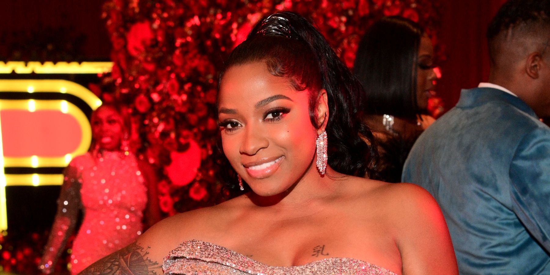 Toya Johnson attends Black Tie Affair for Quality Control's CEO Pierre Thomas, also know as Pee Thomas, at on June 2, 2021 in Atlanta, Georgia.
