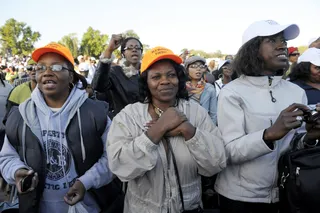 Feeling King's Spirit - Members of the public take part in the dedication.&nbsp; (Photo: AP Photo/Cliff Owen)