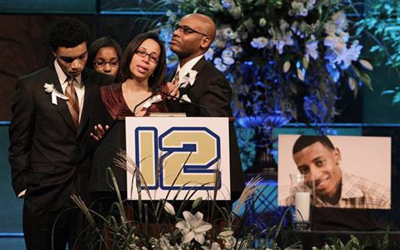 Anniversary of DJ Henry’s Death  - On the one-year anniversary of the death of 20-year-old Danroy Henry Jr., who was shot to death &quot;unreasonably&quot; by a Pleasantville, N.Y., police officer , his friends and family gathered Monday to honor the college student and dedicate an athletic field in his name in Easton, Massachusetts. &nbsp;&nbsp;(Photo: ASSOCIATED PRESSAP)