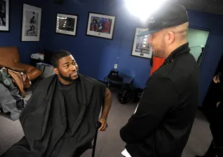 David Banner &amp; DJ Drama - David Banner and DJ Drama catch up backstage at BET's 106 &amp; Park. (Photo: John Ricard / BET)