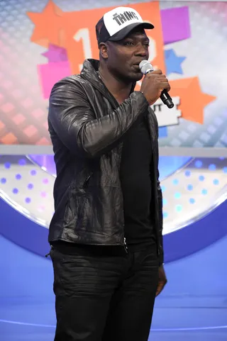 Pretty Cool Hat - Adewale Akinnuoye-Agbaje models The Thing trucker hat. (Photo: John Ricard / BET)