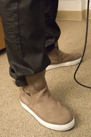 Fresh Kicks - Adewale Akinnuoye-Agbaje&nbsp;shows off his fancy sneakers.&nbsp;(Photo: John Ricard / BET)